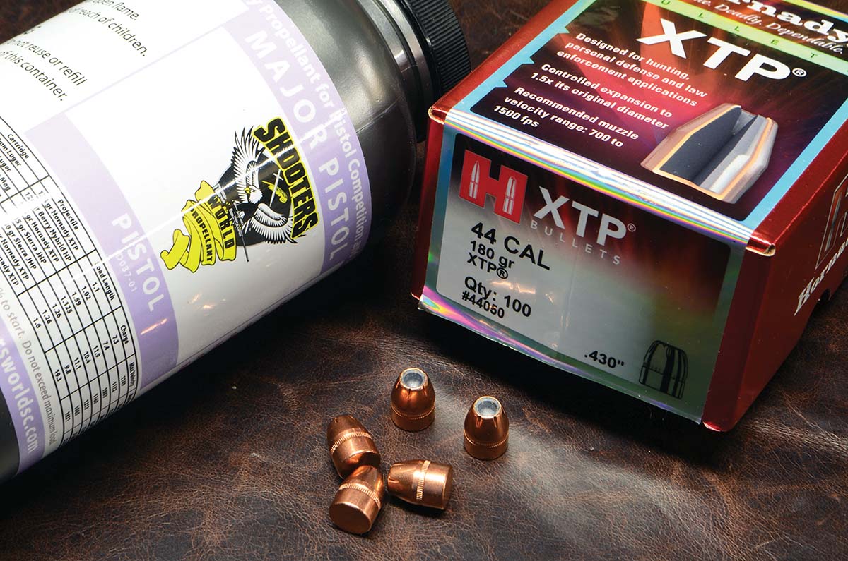 For velocity, Shooters World Major Pistol combined with Hornady 180-grain XTP bullets topped the list. It’s an accurate load that would be devastating for armadillos and the like.